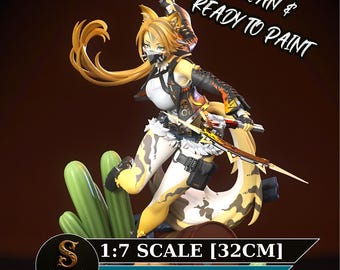 Pulchra Resin Figure | Anime Collectible Action Character | Model Kit | Unpainted 3D Printed