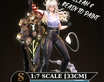 Figura de resina Zani | Guerreira colecionável de anime | Kit de modelo | Impressão 3D sem pintura
