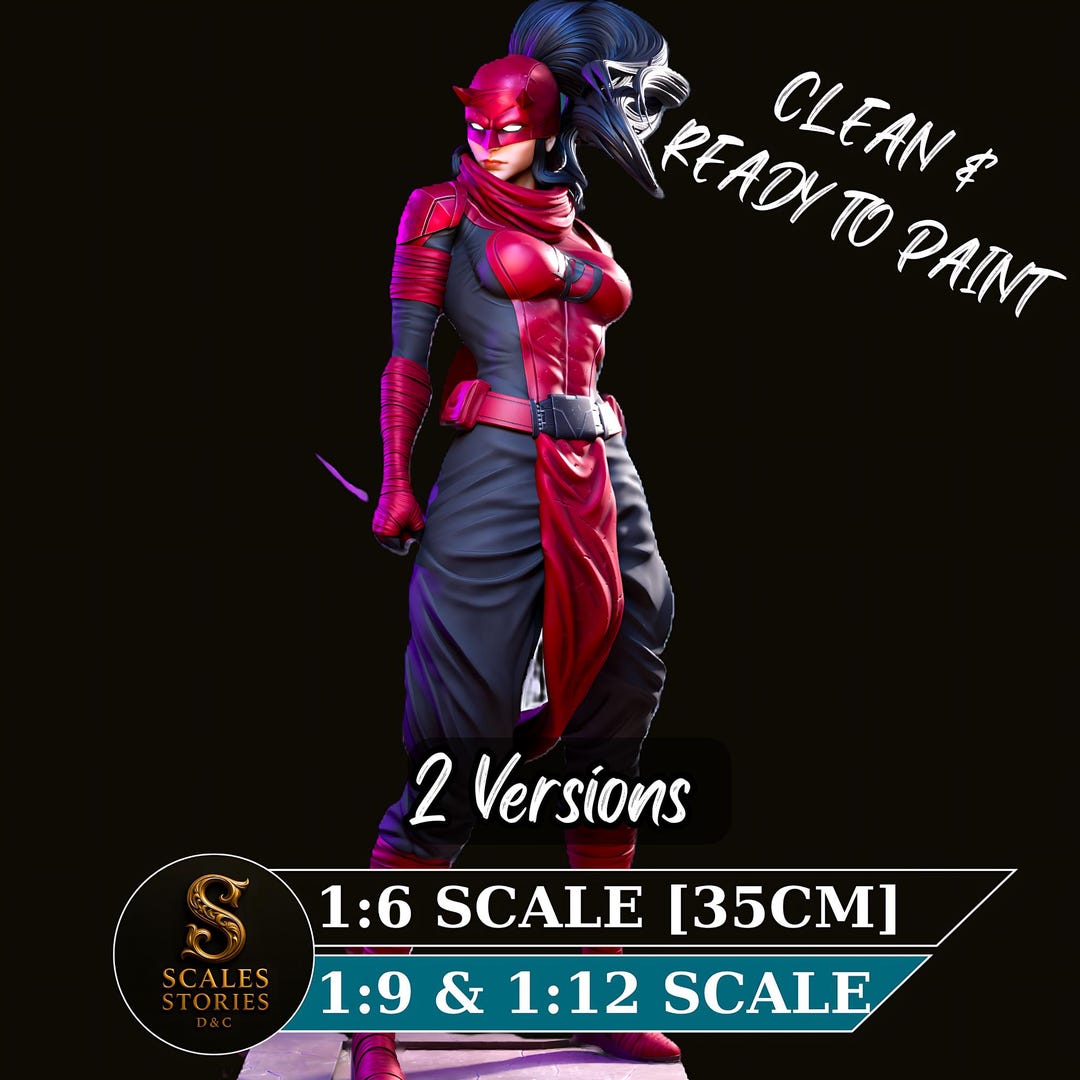 Elektra Daredevil Resin Figure | Collectible Action Character | Model ...