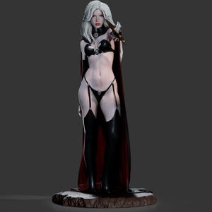 Death Princess Warrior Resin Statue | 1/6 , 1/9 Scale |Unpainted  3D Print Figure| Fantasy Display Model