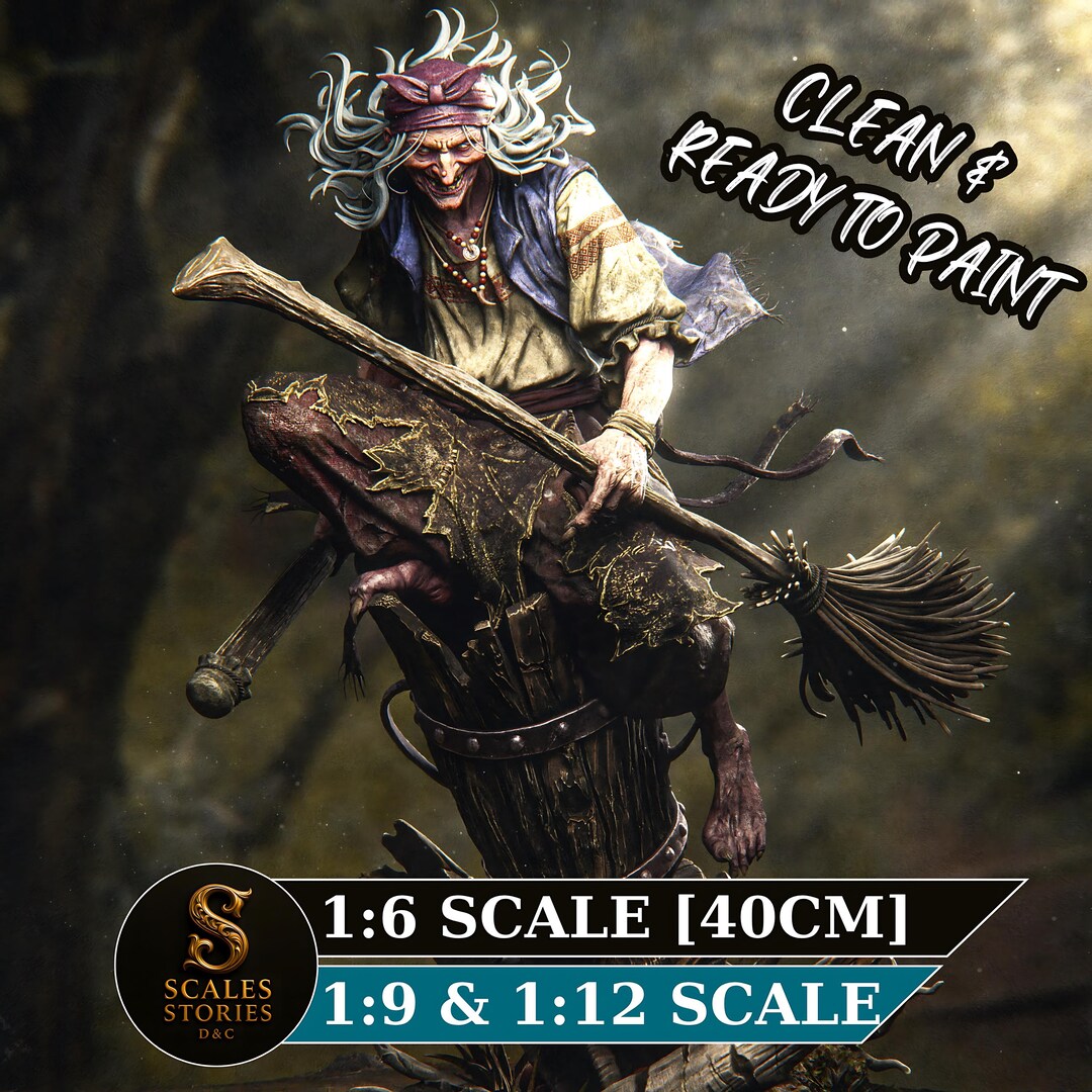 Modell Baba Rajz Baba Yaga Resin Figure | Dark Fantasy Collectible | Model Kit ...