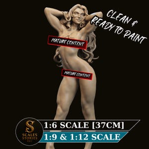 Blonde blazer artistiek verzamelfiguur | Ouder model van ongeverfd hars | Verzamelbaar actiepersonage