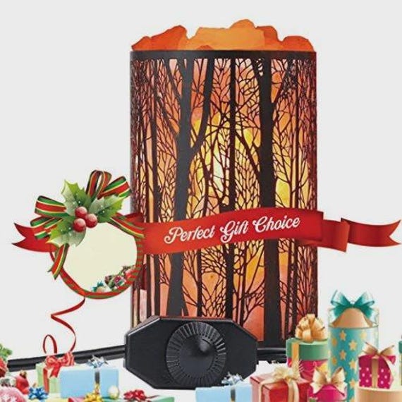 Himalayan Crystal Salt Lamp – Forest Design Night Light for Relaxation & Gifting