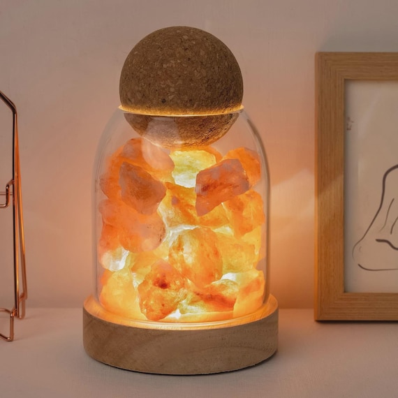 Heart-Shaped Himalayan Salt Lamp | Amber Glow & Healing Warmth | Unique Gift Idea