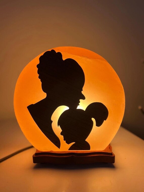 Mother & Baby Girls Lamp  Heartwarming Night Light, Decorative Gift