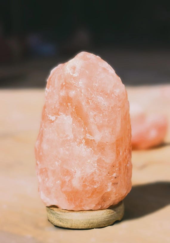 Hand-Carved Himalayan Salt Lamp  Genuine Rock Salt from the Himalayas