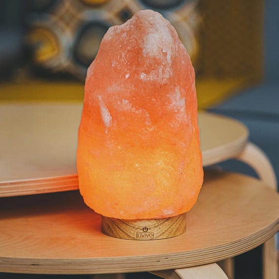 Genuine Himalayan Salt Lamp – Soothing Pink Crystal for Natural Air Purification & Healing Energy