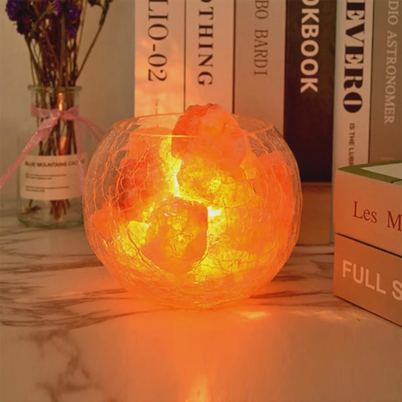 Rustic Wooden Basket Himalayan Salt Lamp – Large 8.5"–9" Wellness & Decor Piece .