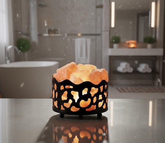 Handcrafted Himalayan Pink Salt Lamp - Large & Affordable Night Light with Natural Negative Ions