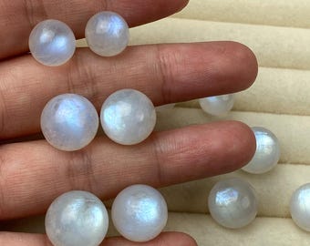 Blue Moonstone Beads - Natural Adularescent Gemstone Beads - Jewelry Making Supplies - Healing Crystal Beads
