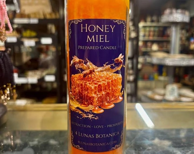 Featured listing image: Honey / Miel Prepared Candle – Attraction • Love • Prosperity