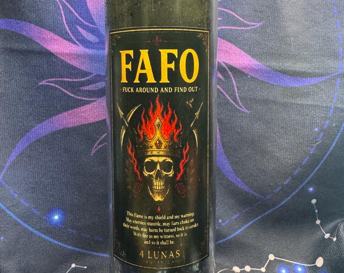 Featured listing image: FAFO 7 Day Ritual Candle by 4 Lunas Botanica; return to sender, hex
