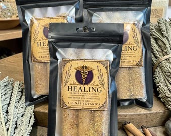 Healing Dressed Chime Candles (5” – 3 Pack) | Restore • Balance • Emotional & Spiritual Healing