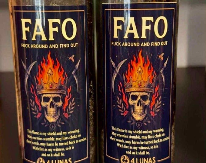 Featured listing image: FAFO 7 Day Ritual Candle by 4 Lunas Botanica; return to sender, hex