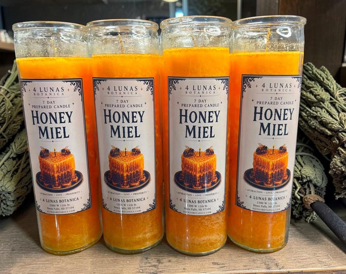 Featured listing image: Honey Prepared Candle | Sweetening, Love, Attraction, Prosperity, Harmony & Favor Drawing