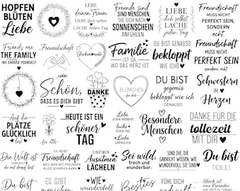 German Friendship Svg Bundle, Plotterdatei Danke Svg, Deutsche Sprüche, German Plotter File, Best Friends Svg, Friendship Quotes, Friend Svg