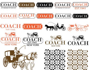 Coach 1941 Svg Bundle, Coach Png, Commercial Use, Luxury Horse Carriage SVG, Vintage Fashion Carriage Logo, Silhouette, Digital download