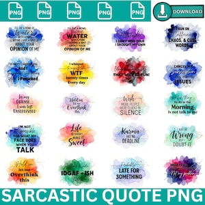 Sarkastiskt citat PNG-paket, sarkastisk rolig PNG, sublimeringsdesigner, sarkastisk nyckelring PNG, sarkasm PNG, digital nedladdning