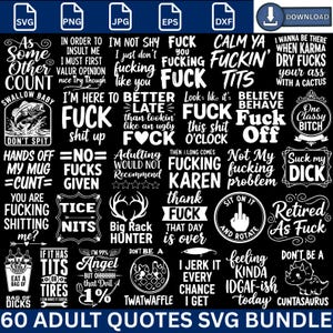 Vuxencitat Svg Png-paket, Vuxen Svg, Roliga citat SVG, Rolig Vuxen Svg, Oförskämd Svg, Smutsig Vuxen Svg, Sarkastisk Svg, Klippfiler för Cricut bild 2