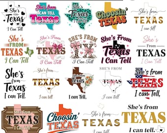 She’s From Texas PNG Bundle, Texas Independence Day PNG, Choosing Texas Graphic, Western Cowgirl Texas Girl Shirt, Sublimation Designs