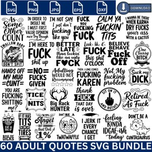 Vuxencitat Svg Png-paket, Vuxen Svg, Roliga citat SVG, Rolig Vuxen Svg, Oförskämd Svg, Smutsig Vuxen Svg, Sarkastisk Svg, Klippfiler för Cricut