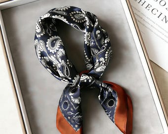 100% seda morera, bufanda estampada hecha a mano, estilo bohemio, bufanda, regalo hecho a mano para mujeres y hombres, regalo de San Valentín, regalo para esposa