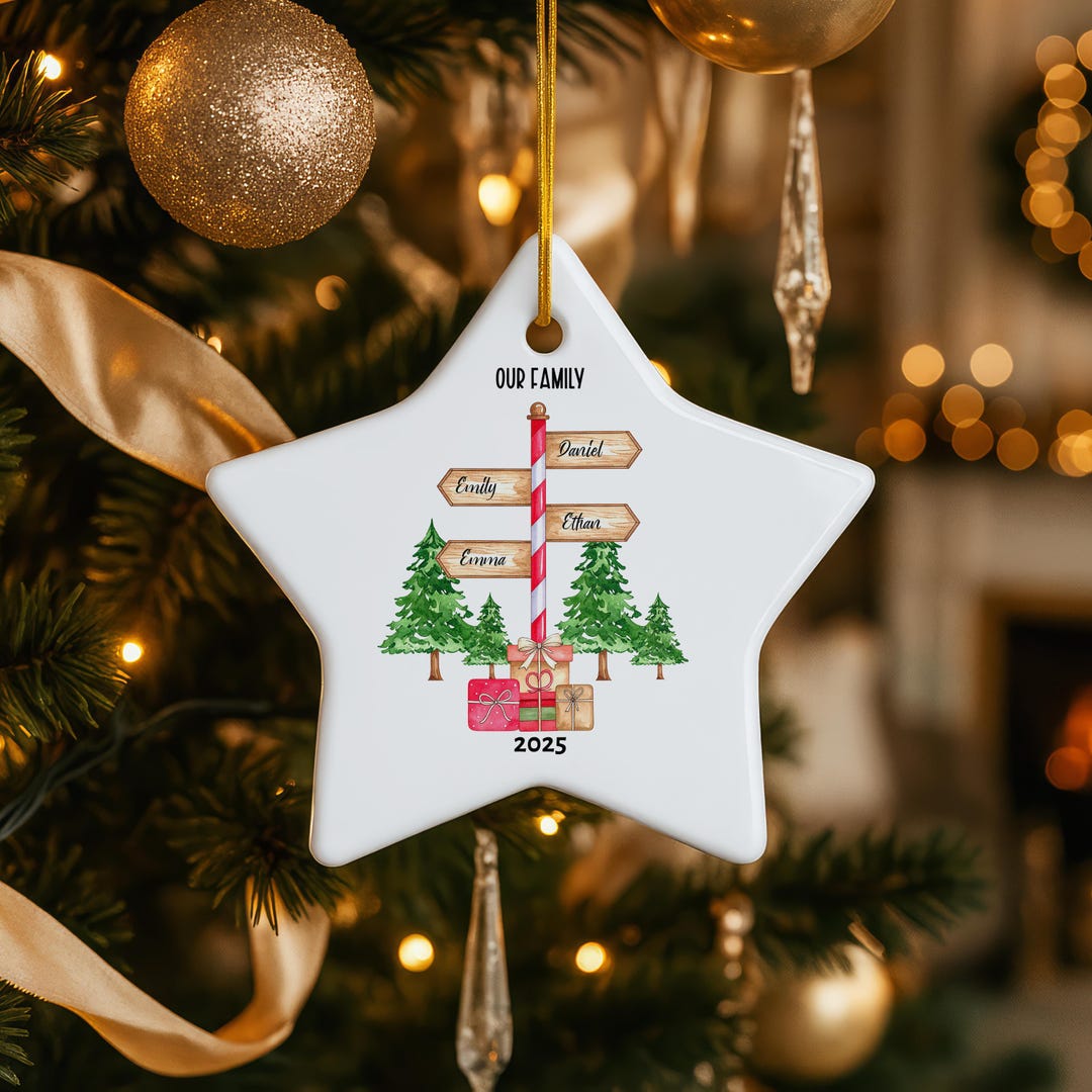 Personalized North Pole Family Christmas Ornament for Tree - Etsy