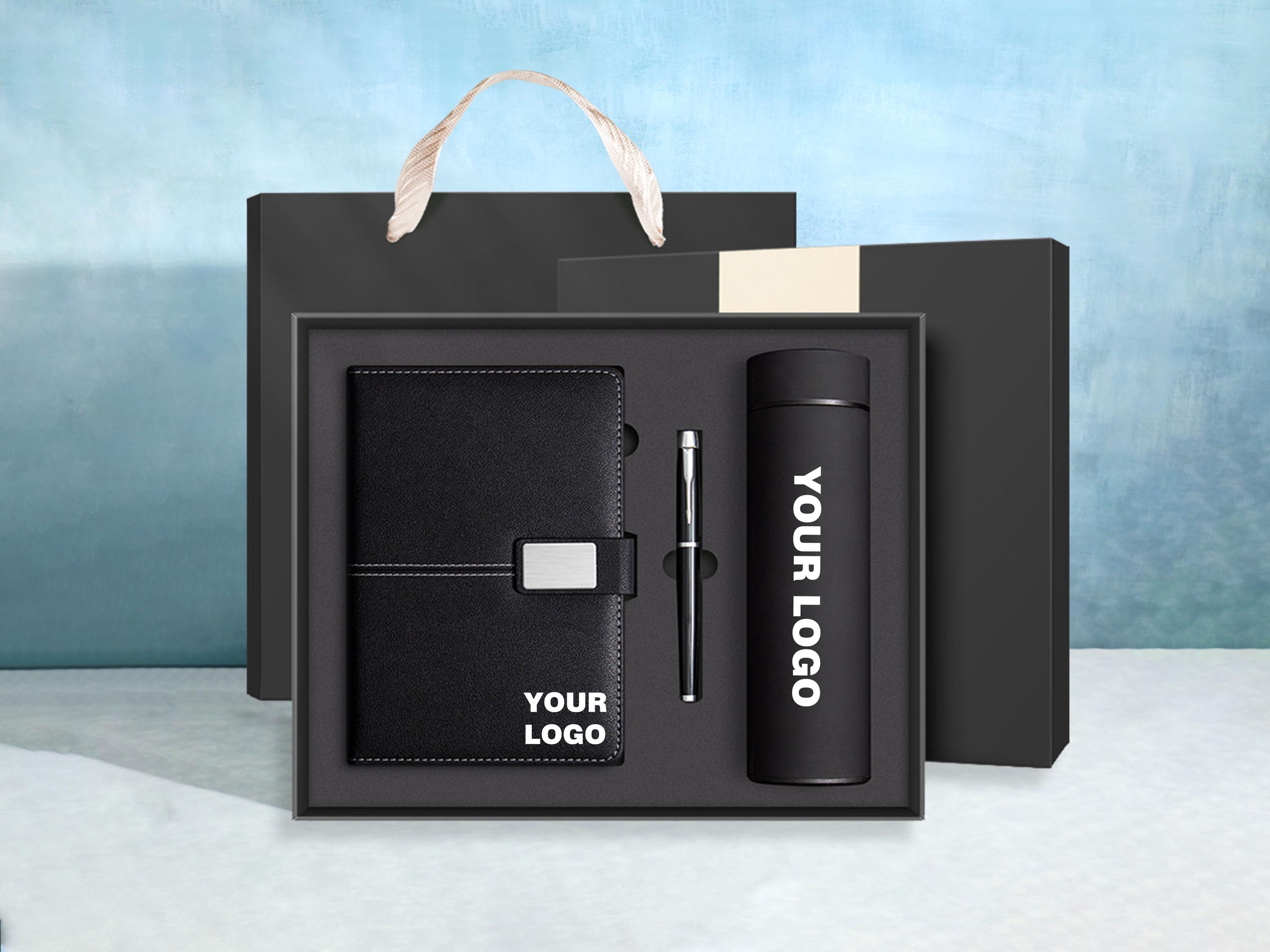 Custom Business Logo Notebook Gift Set – Personalized Corporate Journal ...