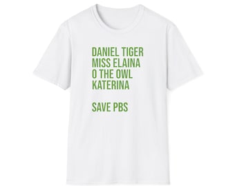 Daniel Tiger PBS Tee: Unisex Softstyle Cotton T-Shirt