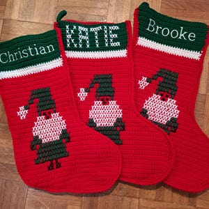 Personalized Crocheted Christmas Stocking