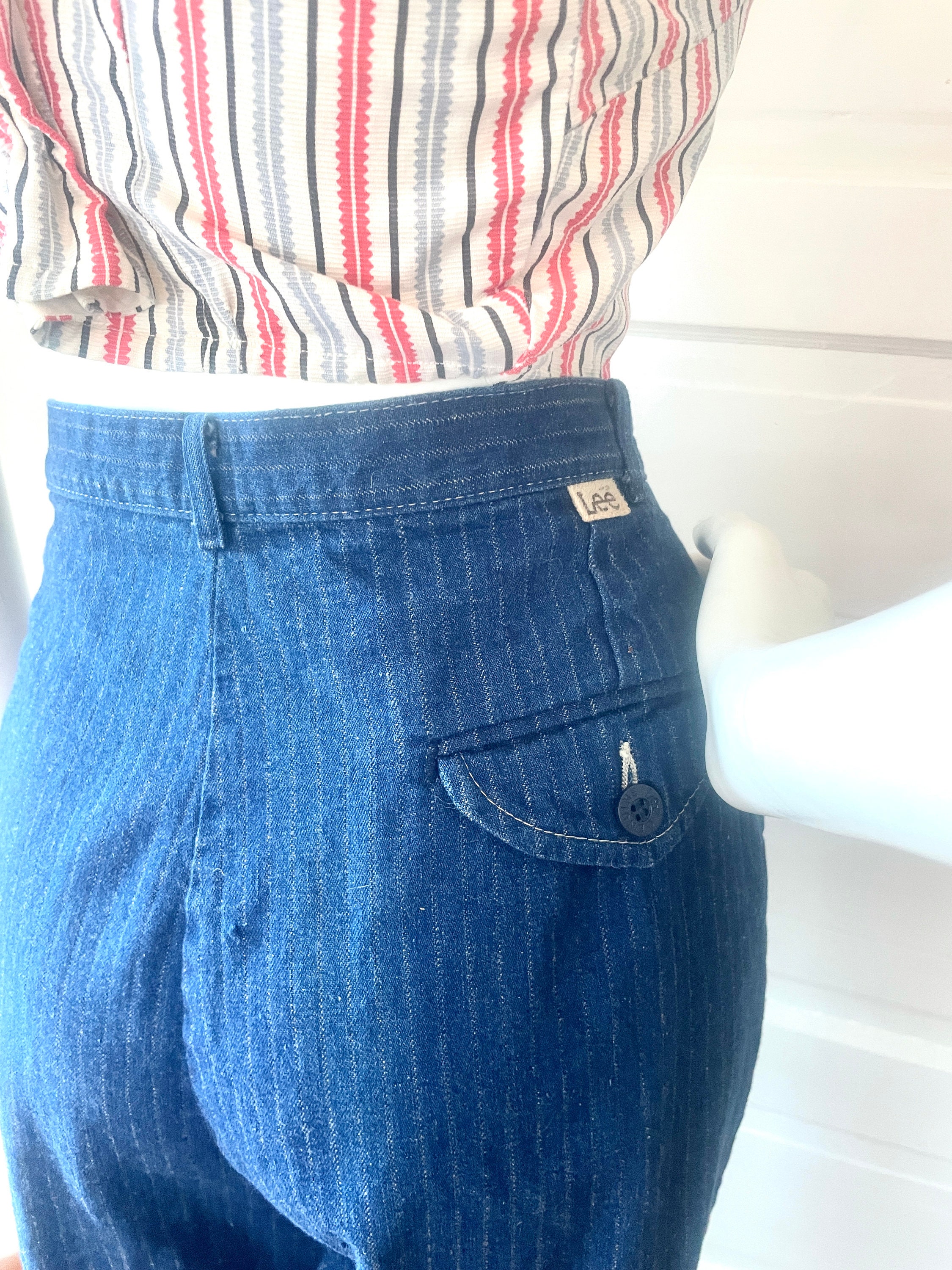 Old school best sale pinstripe lee jeans
