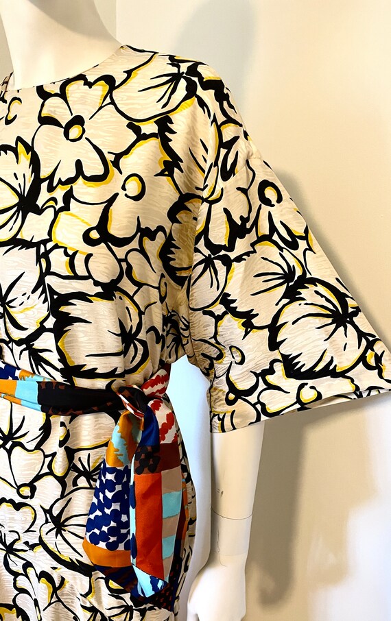 Vintage 1980s does 1930s Silk Floral Dress size S… - image 3