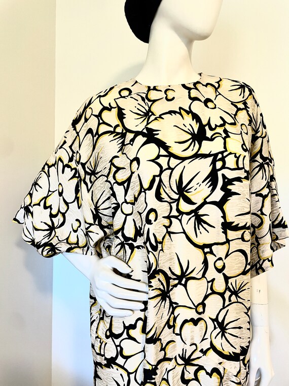 Vintage 1980s does 1930s Silk Floral Dress size S… - image 8