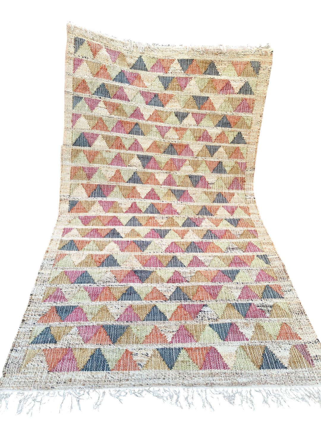 Triangular Carpet Pattern Geometric Triangle Pattern Area Rug - Bohemian Colorful Hallway Carpet ...