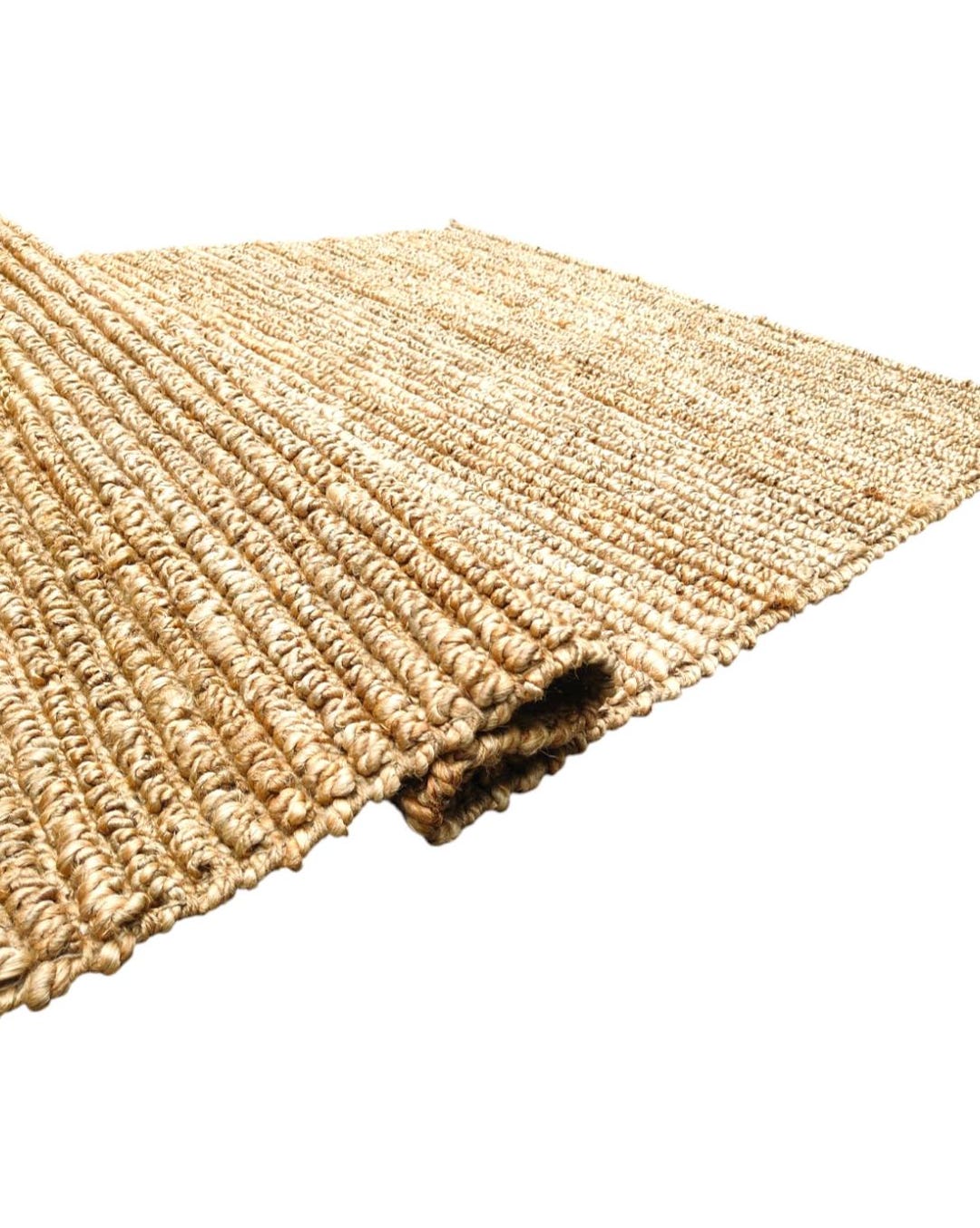 Looped Rug Vintage Natural Loop Jute Rug Handmade Area Rug, Vintage Runner in Customizable ...