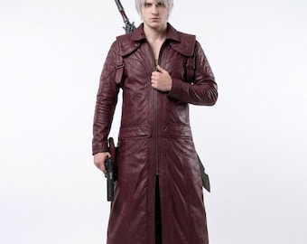 Devil May Cry 5 Dante Coat – DMC 5 Red Long Trench Coat Cosplay Costume