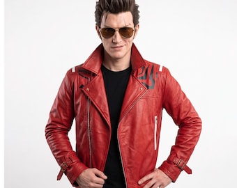 Travis Touchdown Jacket – No More Heroes Cosplay Outfit, Anime Leather Jacket for Men & Women