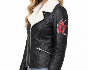 Shadow the Hedgehog Leather Jacket - Sonic Movie Inspired Cosplay Costume