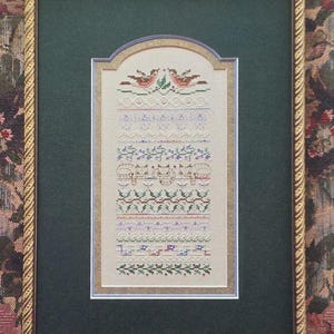Vintage Cross Stitch Pattern CATNIP TEA Sampler By Just Nan
