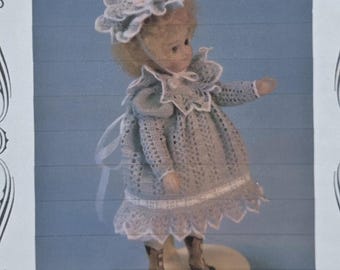Vintage Thurlow Originals Crochet Doll Pattern TCDF341 – Dress, Slip, Bloomers & Hat