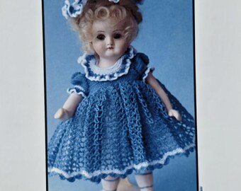 Vintage Thurlow Originals Crochet Doll Pattern TCDF-110A – Dress, Hat & Panties for 5" Doll