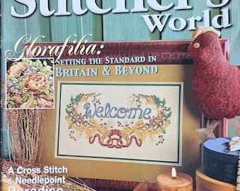 vintage Stitcher's World janvier 2001 Glorafilia Cross Stitch Needlepoint Magazine