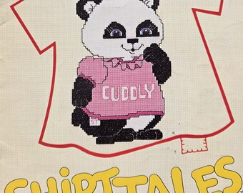 Shirttales Panda “Cuddly” Cross Stitch Pattern Book