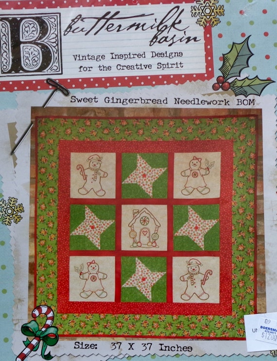 Items similar to Buttermilk Basin SWEET GINGERBREAD Needlework BOM