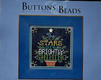 Mill Hill | Winter Series | BRIGHTLY SHINING | Buttons & Beads Kit | Winter Series | Counted Needlework | Cross Stitch Kit