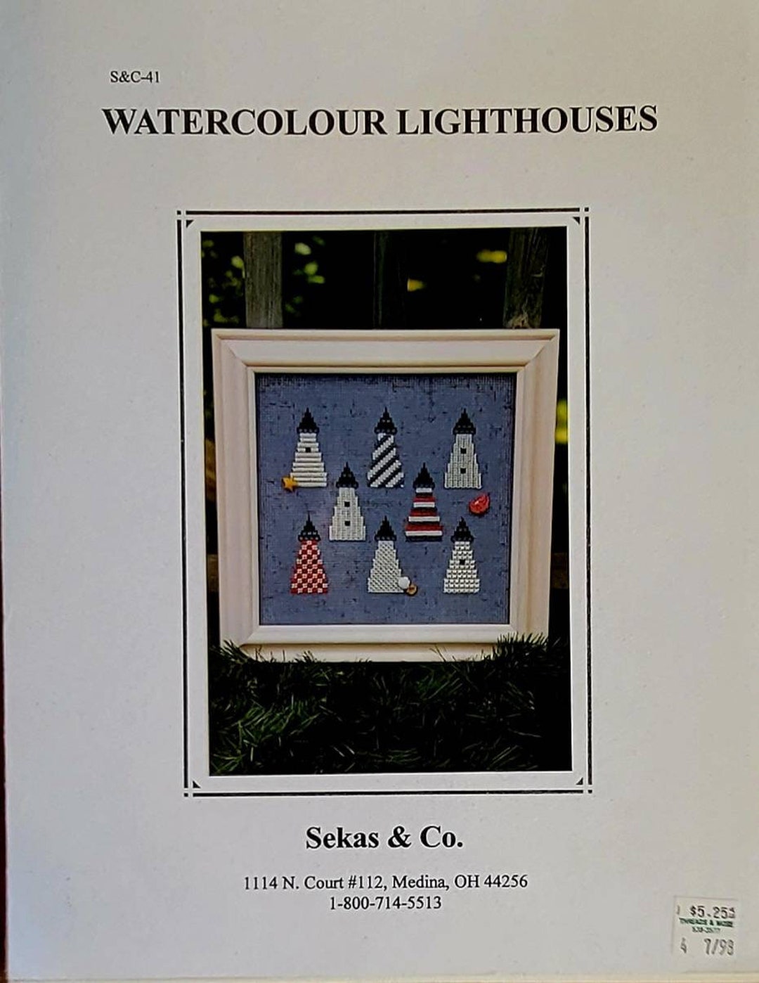 Watercolor Lighthouses Cross Stitch Pattern | Sekas & Co. Sampler - Etsy