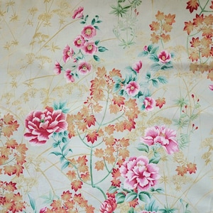 Cotton Fabric | Alexander Henry | MOMIJI | Maple Leaf |  Japanese | Floral | Flowers | Asian | Quilting | Quilter&#39;s Cotton | By The Yard