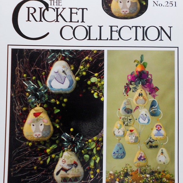 Cross Eyed Cricket Collection On The SEVENTH DAY Of CHRISTMAS By Vicki Hastings - Counted Cross Stitch Pattern Chart