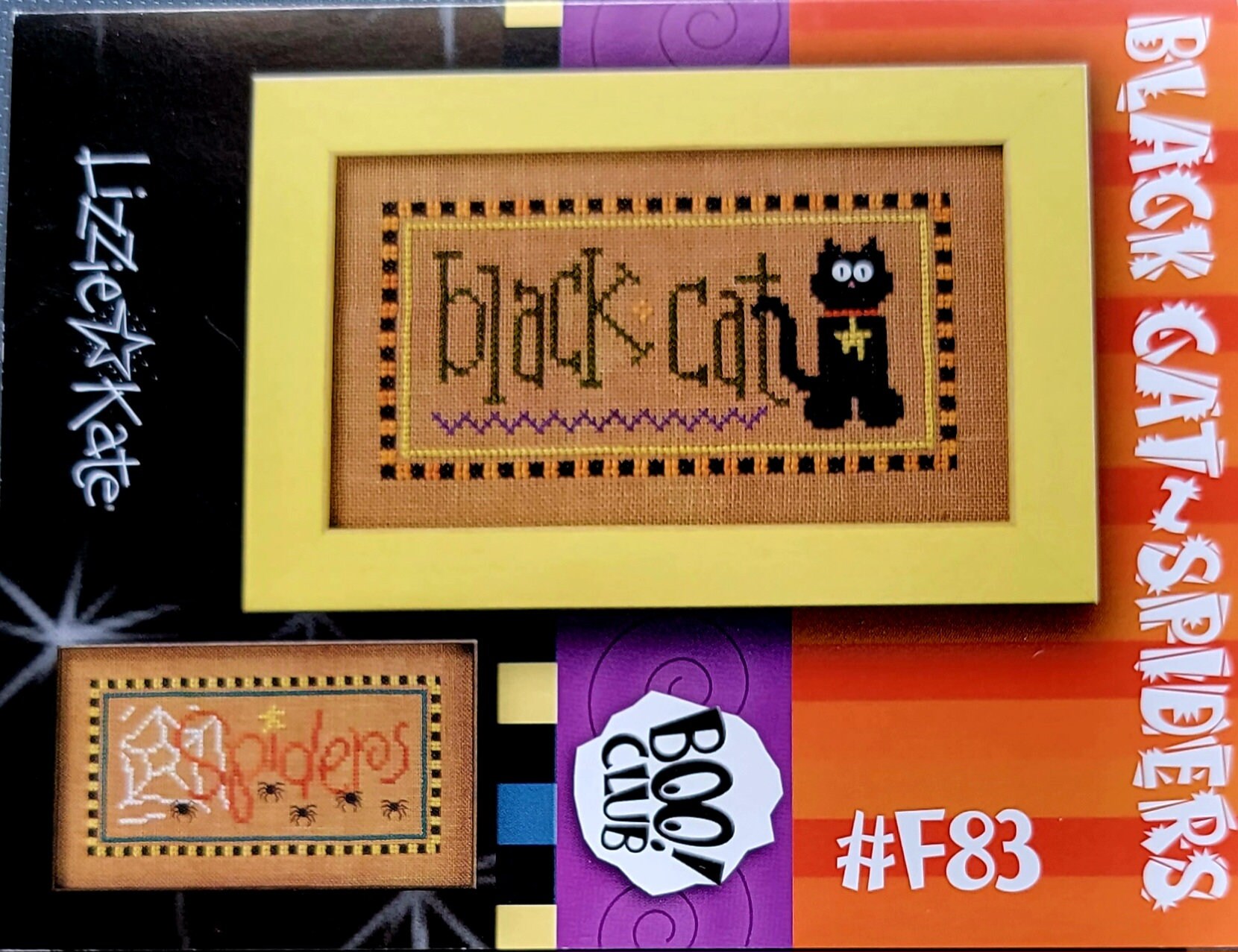 Cross Stitch Pattern Lizzie Kate Flip It Boo Club BLACK CAT SPIDERS Halloween Counted Cross Stitch Pattern Mini Mini Chart - Etsy lizzie-kate-counted-cross-stitch-designs