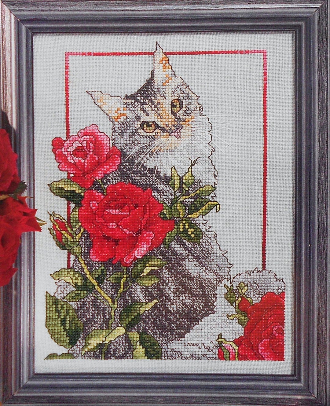 Cross Stitch Pattern Donna Vermillion Giampa ROSIE, THE CAT Counted